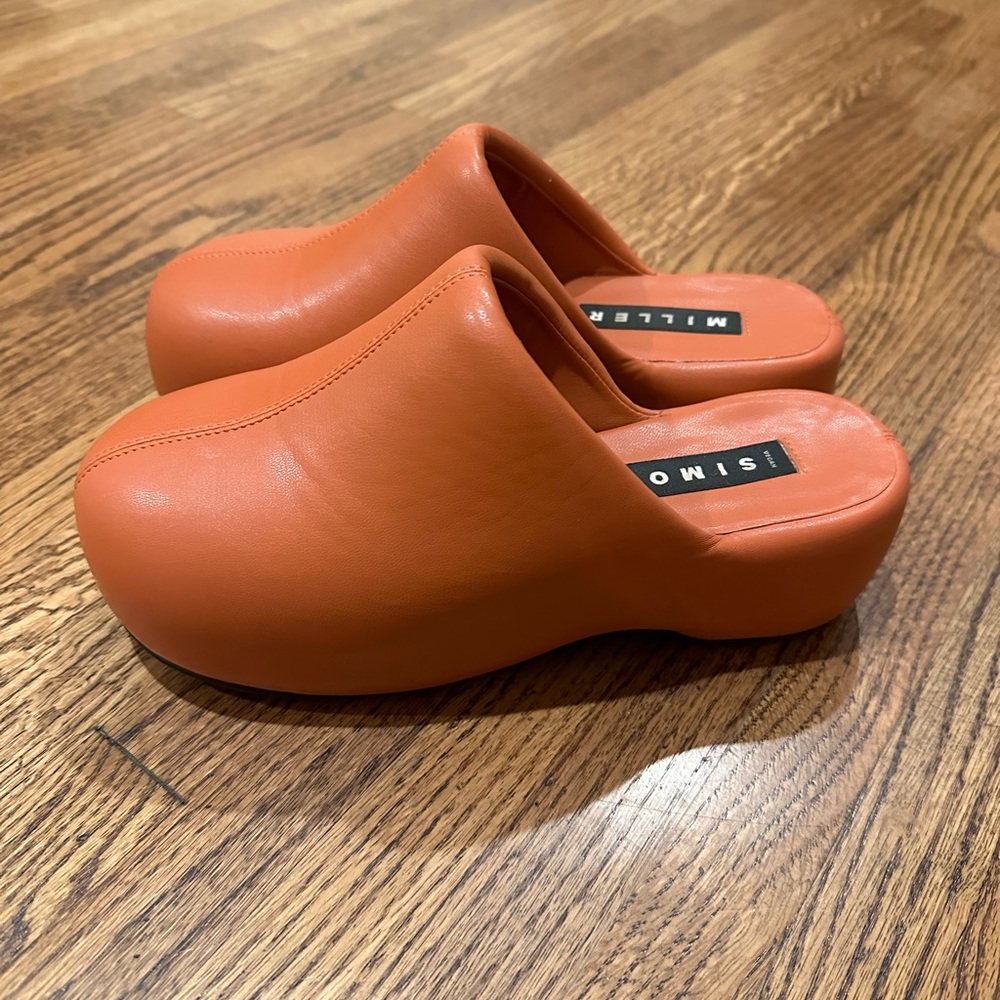 Simon miller bubble clog sepia brown 37 like new worn twice